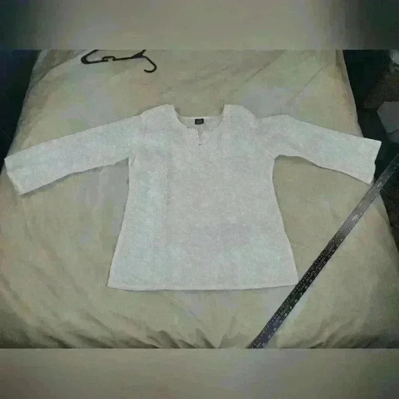 AARI Made in india Boho Embroidered White Tunic Size XL - Picture 9 of 12